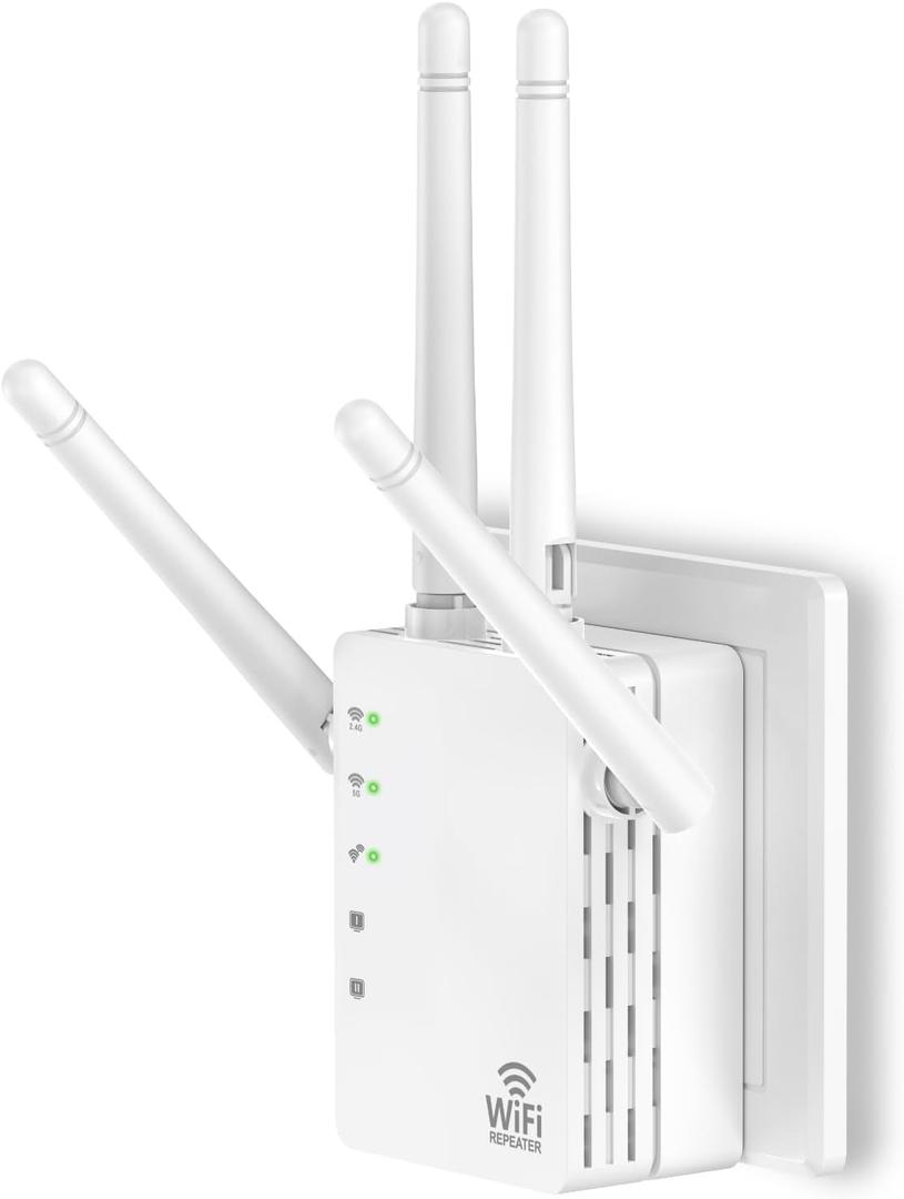 WiFi Extender, WiFi Extender Signal Booster, WiFi Booster, Covers Up to 12880 Sq.ft and 105 Devices, Dual Band Wireless Repeater, WiFi Repeater, WiFi Extenders Signal Booster for Home (white)