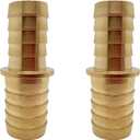 2 PCS Brass Reducer 3/4" to 5/8" Barb Hose ID Splicer Barbed Fitting, Hex Union Connector by CX WONDERLAND