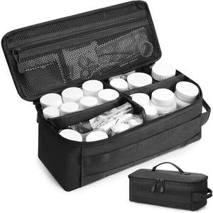 Travel Medicine Bag,Medication Pill Bottle Organizer Empty Case
Medicine Bag For Traveling,Hold Large Pill Bottles,Empty First Aid Bag