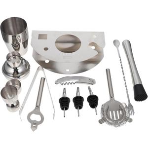 PRETYZOOM 1Set Stainless Steel Cocktail Shaker Pub Tools for Mixing Drinks Comfortable Grip Balanced Design for Home Bars Entertaining