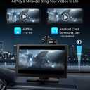 IK9 9" Wireless CarPlay & Android Auto Screen, Portable Car Stereo with 4K Dash Cam & 1080p Rear Camera, CarPlay with Backup Camera, Touch Screen GPS Display, Mirror Link, Apple Car Play Screen