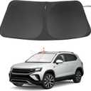 Windshield Sun Shade Custom Fit for 2022 2023 2024 2025 2026 Volkswagen VW Taos Accessories Foldable Sunshade Sun Blocker Protect Car from Sun Rays & Heat Damage Keep Car Cooler