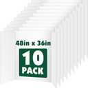 10 Pack White Trifold Poster Board, 36in x 48in Corrugated Project Board