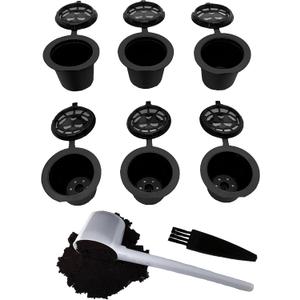 Nespresso Capsules Refillable - Reusable Coffee Pods For Nespresso Cups - OriginalLine Compatible - Pack of 6