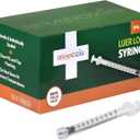 1ml luer lock syringe (No Needle) - Sterile, Individually Wrapped - 100 Pack - for Professional & Personal Use