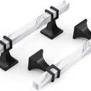 homdiy 10 Pack 3-3/4 Inch Marble Cabinet Pulls, White Marble Grain Kitchen Cabinet Handles Black and White Dresser Drawer Pulls