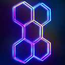 GOSLARLIT 24 Pack Remote Hexagon Lights, RGB Garage LED Panel Light