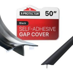Silicone Stove Gap Cover X-Protector  50 x 2" Guard Between Stove and Counter  Self-Adhesive Premium Counter Gap Filler  Heat Resistant Oven Counter Gap Protector  Silicone Stove Top Spill Guard (Wide (50" x 2"))