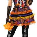 Morph Women's Day Of The Dead Costume Adult, Day of Dead Costume Womens, Dia De Los Muertos Dress Women Catrina Halloween (Small)