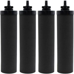 Water Filter Replacement for Berkey BB9-2 Black Activated Carbon Filters, Compatible with Berkey Gravity Water Filter System, Pack of 4
