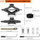 Scissor Jack 3 Ton, 4.1"-18.3" Lifting Car Jack, Heavy Duty Car Jack Kit, Portable Tire Changing kit with Lug Wrench, Tire Jack Tool for Car SUV MPV