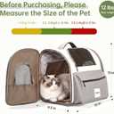 Expandable Cat Backpack Carrier, Pet Carrier Backpack Waterproof with Breathable Mesh for Small Cats and Dogs, Foldable Dog Carrier Backpack up to 12 lbs for Hiking, Outdoor