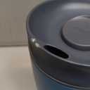 Owala SmoothSip Slider Insulated Stainless Steel Coffee Tumbler, Reusable Iced Coffee Cup, Hot Coffee Travel Mug, BPA Free 20 oz, Grey/Blue (High Dive)