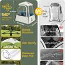 4 x Pod All Weather Sports Tent, Outdoor Pop Up Bubble Clear 540 View Winter Tent for 1-2 Person, Instant Cold Weather Shelter with Rainfly for Soccer, Football, Softball & Other Sports Events, 2P PRO-63"l X 55"w X 65"h (4 PACK)