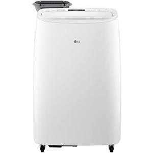 LG 10000 BTU SACC(14000 ASHRAE) Portable Air Conditioners with Dual Inverter Cools 450 Sqft Ultra Quiet & Easy Install WiFi App Medium & Large Room Air Conditioner AC Unit Home White LP1022FVSM