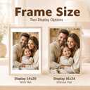 Solid Wood 16x24 Picture Frame Beaded Frame with 14x20 Mat, Rustic Vintage 16 by 24 Photo Frame Matted with Plexiglass for Wall Display, Rustic White