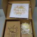 JTEWB Birthday Gifts For Women, Teen Girl, Her, Happy Birthday Gift Box For Girl, Women, Sister, Daughter, Friends, Cute Daisy Aesthetic Glass Cups Gift Set 7pcs (Beige)