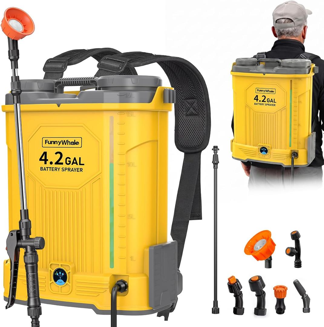 Battery Powered Backpack Sprayer for Dewalt 20V Battery(No Battery)