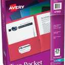 Avery Two Pocket Folders, Holds up to 40 Sheets, Business Card Slot, 25 Assorted Folders (47993)