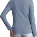 HWOKEFEIYU Women Long Sleeve Shirts Casual Tops Blouses Fashion Pleated Tunic Fall Clothes Crew Neck Slim Fitted 2024 (XL)