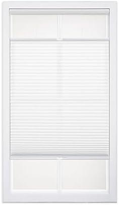DEZ FURNISHINGS Cordless 1" Light Filtering Top Down Bottom Up Cellular Shade, 70.5"W x 64"H, White