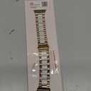 Wearlizer Compatible with Apple Watch Band 38/40/41/42mm Fashion Wristband Women, Stainless Steel + Resin Metal Replacement for iWatch Series 11 10 9 8 7 6 5 4 3 SE/Ultra 3 2 1-RoseGold+Starlight