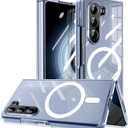 for Samsung Galaxy Z Fold 6 Clear Case Magnetic,Slim Lightweight Non Yellowing Wireless Charging,Hard PC Cute case for Galaxy Z Fold 6 [Clear] MUS-CXDZ-05-11