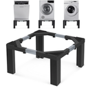 Nefish Steel Laundry Pedestal Height 12" Heavy Duty Washing Machine Pedestals Stand Adjustable Refrigerator Base with 4 Strong Feet 21-29 Inch Universal Appliance Stand Multi-Functional Base for Dryer