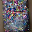 The Beadery Bonanza 5LB of Mixed Craft Beads, Sizes, Plastic, Round, Multicolor