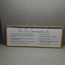 FZMHASLWW The Ten Commandments Bible Verse Wall Decor 40"X15" God Jesus Prayer Christian Saying Catholic Scripture Sign Large Wood Framed Wall Hanging Art (Wood)