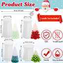 Suclain 4 Pcs Christmas Tree Candle Mold 3D Tree Shaped Silicone Mold Xmas Pine Molds for Candle Making with 100 Pcs Wicks for Wax Soap Clay Craft Cake DIY Home Party Decoration (Classic Style)