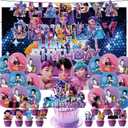 Birthday Decorations, Happy Birthday Banner, Balloons, Cake Toppers, a cake topper (Style 1)