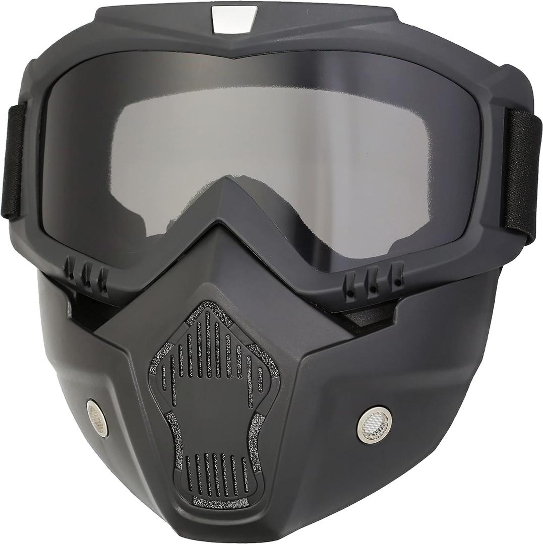 Paintball Mask Anti Fog CS Airsoft Shooting Halloween Cosplay Cycling Party, ATV Goggles Adjustable Windproof Outdoor Anti-Fog Face Mask