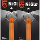 GEAR AID Ni Glo 2 UV Rechargeable Glowing Keychain Multi-Purpose Glow-in-the-Dark Accessory for Camping