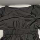 Lightweight Casual Mini Dress with V Neck Ruffled High Waist Floral Design S
