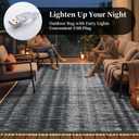MontVoo Outdoor Rug Waterproof 8x10 ft with Strip Lights Outdoor Patio Rug Mat Reversible Plastic Straw Rug Outside Outdoor Rug for RV Camping Picnic Balcony Backyard