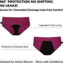 2 x Period Underwear for Women and Teens, Leakproof Menstrual Panties, Viscose Black Brief, Comfort, Breathable (Small, (Black, Magenta Purple ) Multicolor)