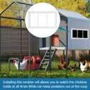Shed Window 2 Pack Transom Window Fixed Design,Flush Mount Household Windows with Tempered Glass and Srews for Shed,Chicken Coop,Barns,Playhouse and Garage White 10X18Inch