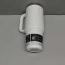 Hydro Flask 24 Oz Travel Tumbler with Handle, Clear Lid and Straw - Insulated Stainless Steel (40 Ounces, White)