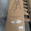 WOA WOA 5 Step Ladder, Ladders for Home, Anti-Slip Pedals, Aluminum Step Stool Foldable, Lightweight to Move, Ease of Storage, Reach 10ft for Closet Kitchen Library, Hold 300lbs - Black