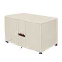 Porch Shield Patio Fire Pit Cover - Waterproof 600D Outdoor Rectangular Fire Table Cover Deck Box Protector - 44 x 26 inch, Beige