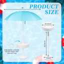Briwooody Floating Pool Umbrella - Outdoor Sunshade Umbrella for Inside of Pool with Portable Floating Table - Summer Supply for Swimming Pools Beach & Lakes