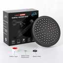 High Pressure Rainfall Shower Head, 6 Inches Luxury Modern Showerhead with Perfect Adjustable Replacement, Removable Restrictor, Easy Installation for Your Bathroom Shower Heads (Matte Black) (6 Inch Round (1 PCS))