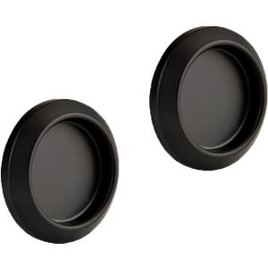 2 PCS 304 Stainless Steel Cabinets Handle Finger Pull,Sliding Closet Door Hardware,Door Handle with Adhesive for Glass Doors Sliding Doors Two-Way Doors (Black)