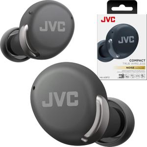 JVC True Wireless Compact Earbuds  Active Noise Cancelling, Up to 27 Hours Playback, Low Latency Mode - IPX4 Sweat/Rain Proof, Quick Charge Case, Mic (Small, Black)