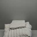 CozyLux Queen Seersucker Comforter Set with Beige Bed in a Bag 7-Pieces All Season Bedding Sets with Comforter, Pillow Sham, Flat Sheet, Fitted Sheet, Pillowcase