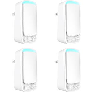 Plug In Air Ionizers - Negative Ion Technology Air Purifier - Quiet Operation Air Freshener for Home, Bedroom, Office, Garage Room - Portable Air Purifiers Odor,Pets Smell - Air Cleaner White (4 Pack