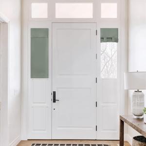 NICETOWN Classroom Door Window Cover, Privacy Blackout Shades for Classroom Lockdown Shades, Room Darkening Design Blocks Views, W12 x L40 inches Long, 1 Panel, Greyish Green