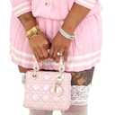 Molisry Women's 2 Piece Skirt Set Casual Long Sleeve Cute Preppy Sweatshirt Top Sexy Pleated Mini Skirt Baseball Sweater Set (Medium, Pink)