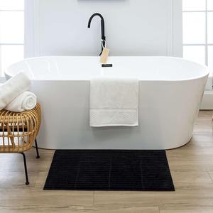 Mohawk Home Sanctuary Casual Solid Black 1' 8" X 2' 10" Bath Mat Perfect for Bathroom
